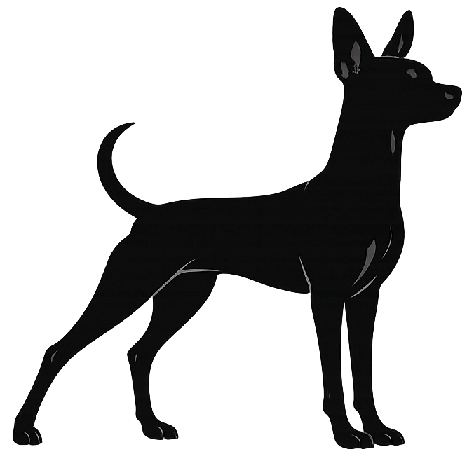 Dvergpinscher silhuett